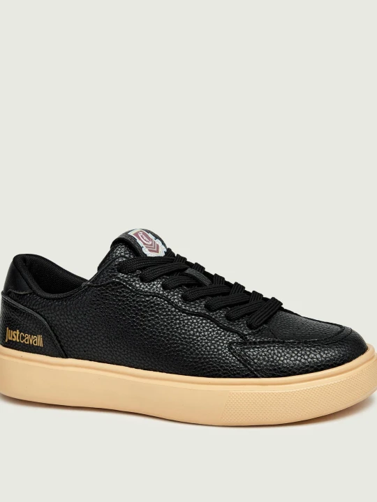Zdjęcie produktu Just Cavalli Skórzane sneakersy Fondo New Minimal Dis. E04 czarny