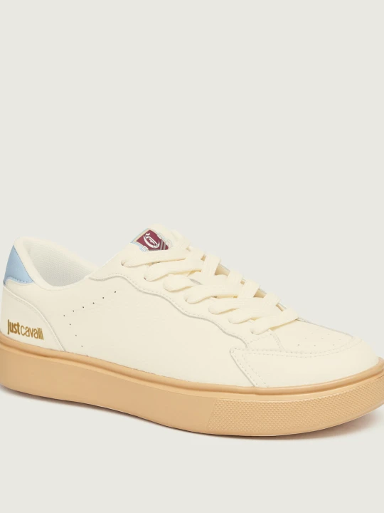 Zdjęcie produktu Just Cavalli Skórzane sneakersy Fondo New Minimal Dis. E04 kremowy