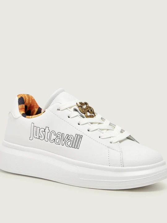 Zdjęcie produktu Just Cavalli Skórzane sneakersy FONDO URSA DIS. 01 biały