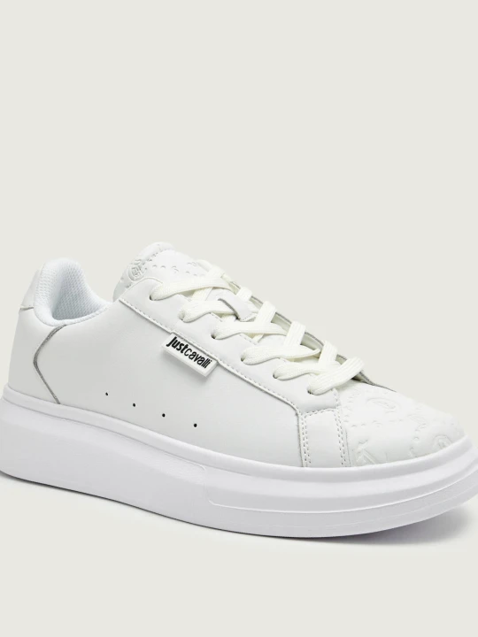 Zdjęcie produktu Just Cavalli Skórzane sneakersy FONDO URSA DIS. 1 biały