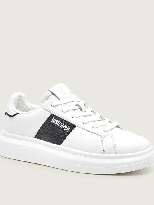 Zdjęcie produktu Just Cavalli Skórzane sneakersy Fondo Ursa Dis. 1 biały