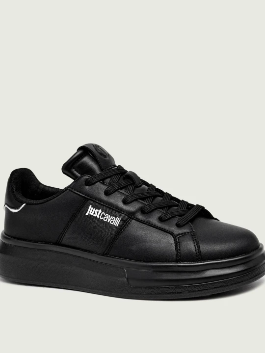 Zdjęcie produktu Just Cavalli Skórzane sneakersy Fondo Ursa Dis. 1 czarny