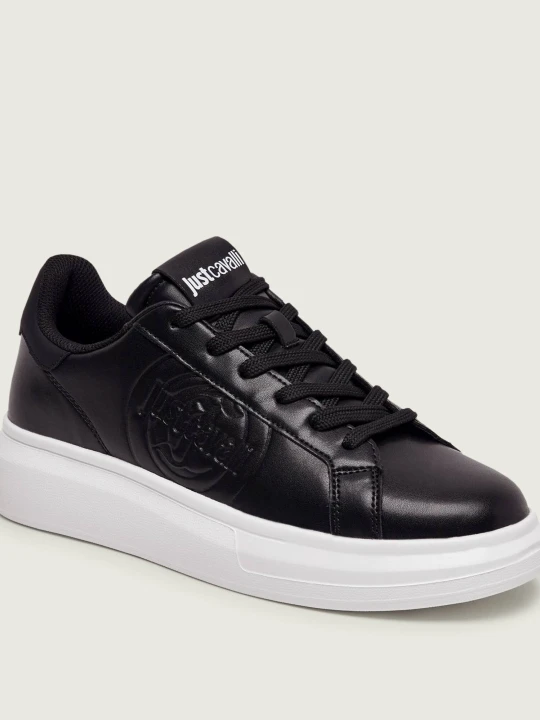 Zdjęcie produktu Just Cavalli Skórzane sneakersy FONDO URSA DIS. 8 czarny