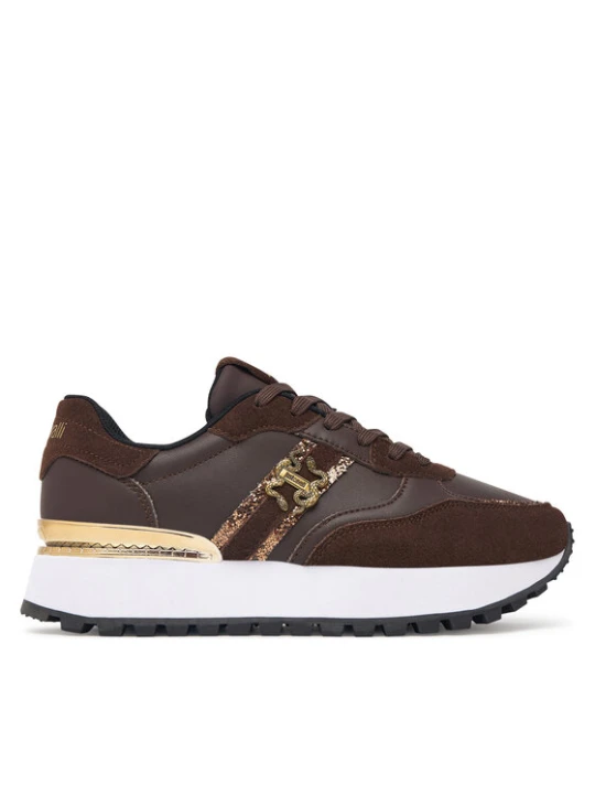 Zdjęcie produktu Just Cavalli Sneakersy 81RA3SJ2 ZPC51 Brązowy ciemny