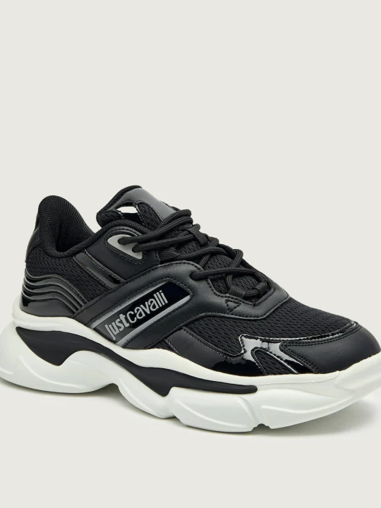 Zdjęcie produktu Just Cavalli Sneakersy FONDO BILLOW DIS. 26 | z dodatkiem skóry czarny
