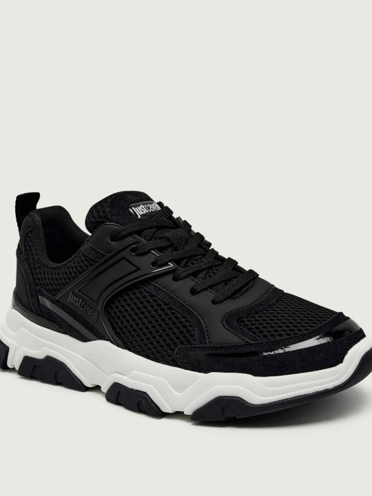 Zdjęcie produktu Just Cavalli Sneakersy FONDO LIUK DIS. C02 | zamsz czarny