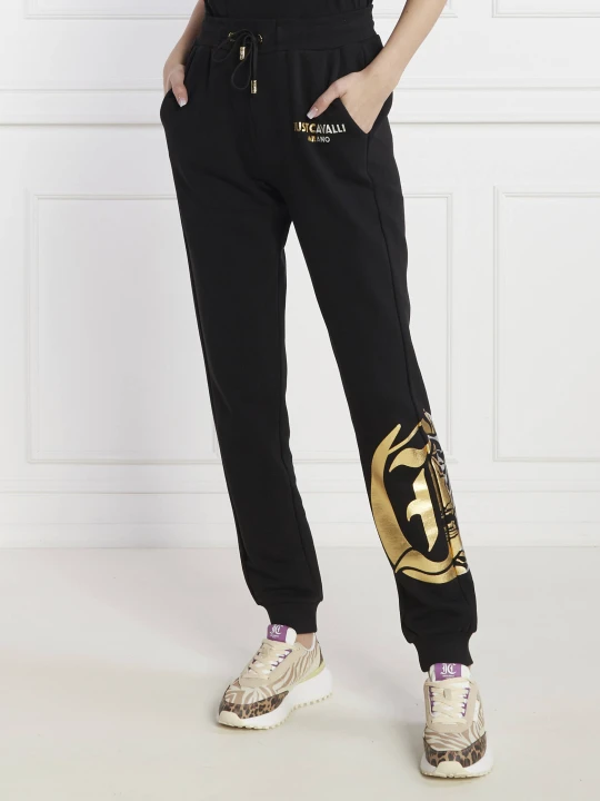Zdjęcie produktu Just Cavalli Spodnie dresowe | Regular Fit czarny