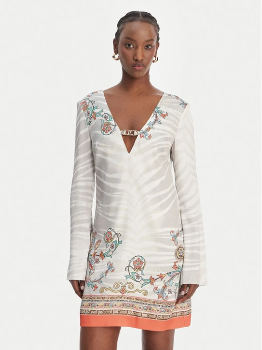 Zdjęcie produktu Just Cavalli Sukienka codzienna 80PAO948 NS846 Szary Regular Fit