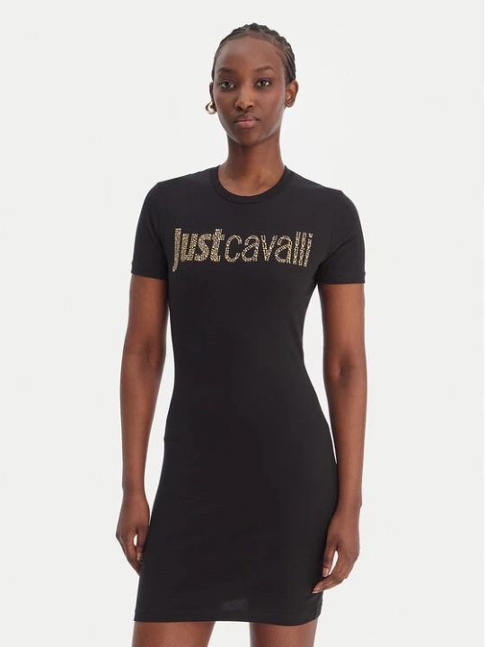 Zdjęcie produktu Just Cavalli Sukienka codzienna 80PAOE21 CJ112 Czarny Slim Fit