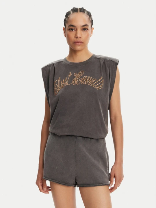 Zdjęcie produktu Just Cavalli T-Shirt 78PAHE10 Szary Loose Fit