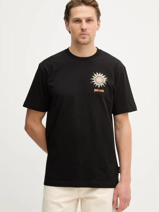 Zdjęcie produktu Just Cavalli t-shirt bawełniany czarny