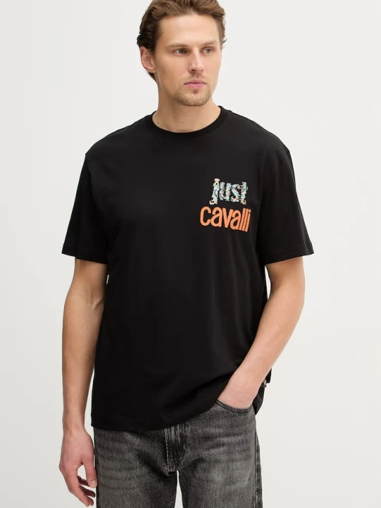 Zdjęcie produktu Just Cavalli t-shirt bawełniany czarny
