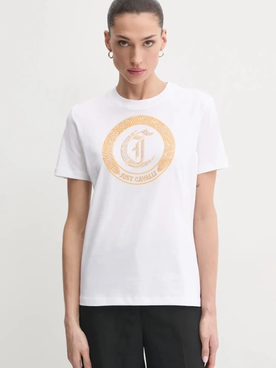 Zdjęcie produktu Just Cavalli t-shirt bawełniany biały