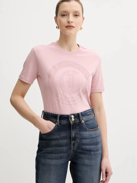 Zdjęcie produktu Just Cavalli t-shirt bawełniany różowy