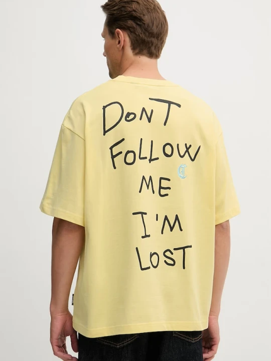 Zdjęcie produktu Just Cavalli t-shirt bawełniany żółty