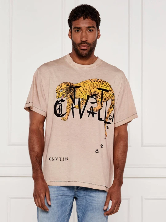 Zdjęcie produktu Just Cavalli T-shirt | Relaxed fit beżowy