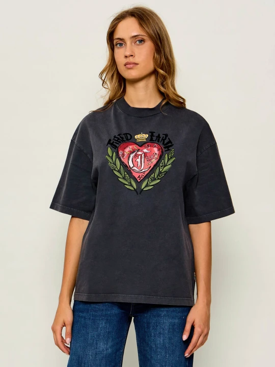 Zdjęcie produktu Just Cavalli T-shirt | Relaxed fit grafitowy