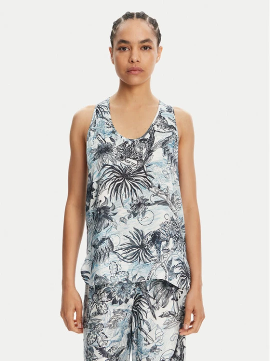 Zdjęcie produktu Just Cavalli Top 78PAH640 Niebieski Regular Fit