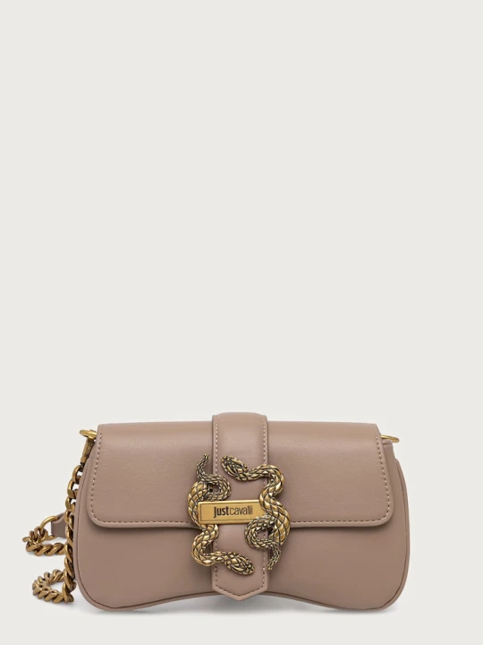 Zdjęcie produktu Just Cavalli torebka crossbody damska z imitacji skóry beżowy