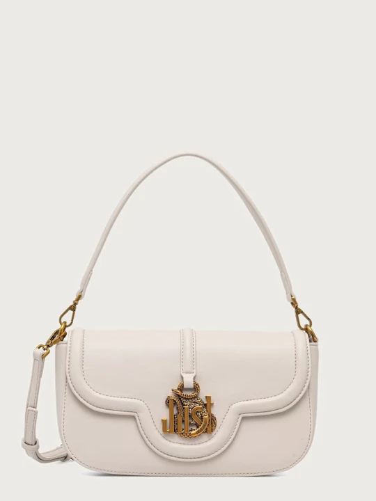 Zdjęcie produktu Just Cavalli torebka crossbody damska z imitacji skóry beżowy