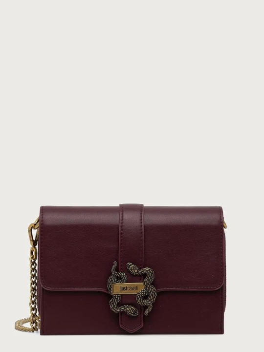 Zdjęcie produktu Just Cavalli torebka crossbody damska z imitacji skóry bordowy