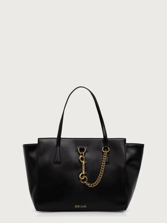 Zdjęcie produktu Just Cavalli torebka shopper damska z imitacji skóry czarny
