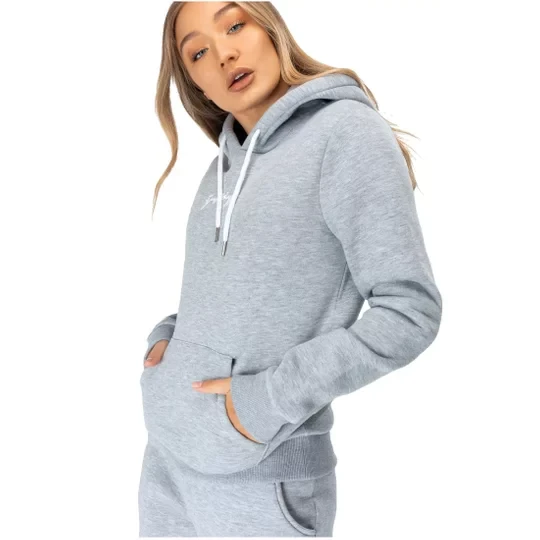 Zdjęcie produktu Justhype Scribble Logo Hoodie HYPSCRIBW009, Damskie, Szare, bluzy, bawełna, rozmiar: 38