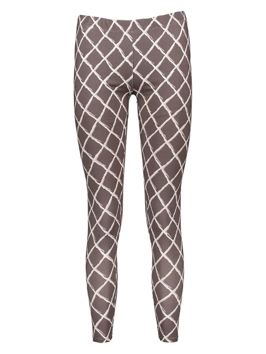Zdjęcie produktu Juvia Legginsy w kolorze biało-ciemnobrązowym rozmiar: XL