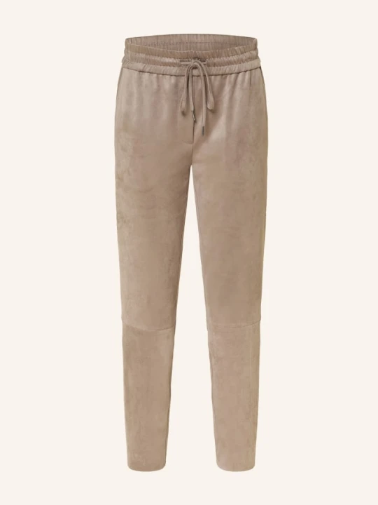 Zdjęcie produktu Juvia Spodnie W Stylu Joggingowym O Wyglądzie Skóry beige