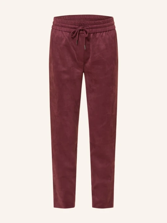 Zdjęcie produktu Juvia Spodnie W Stylu Joggingowym O Wyglądzie Skóry rot CIEMNOCZERWONY