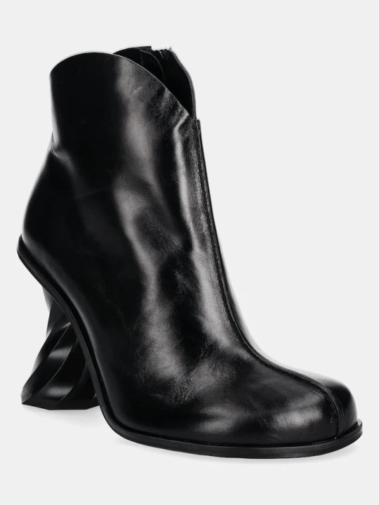 Zdjęcie produktu JW Anderson botki skórzane Twist Heel czarny