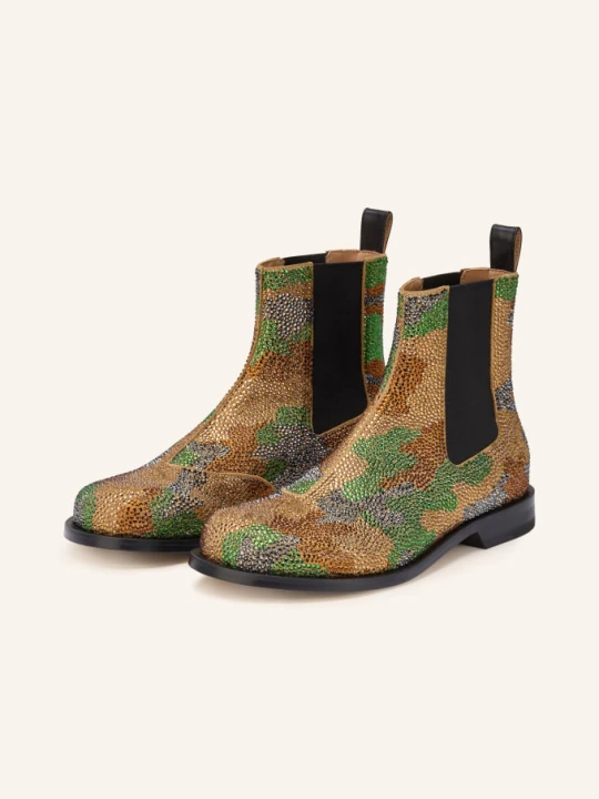 Zdjęcie produktu Jw Anderson Buty Chelsea Z Kamieniami Ozdobnymi gruen