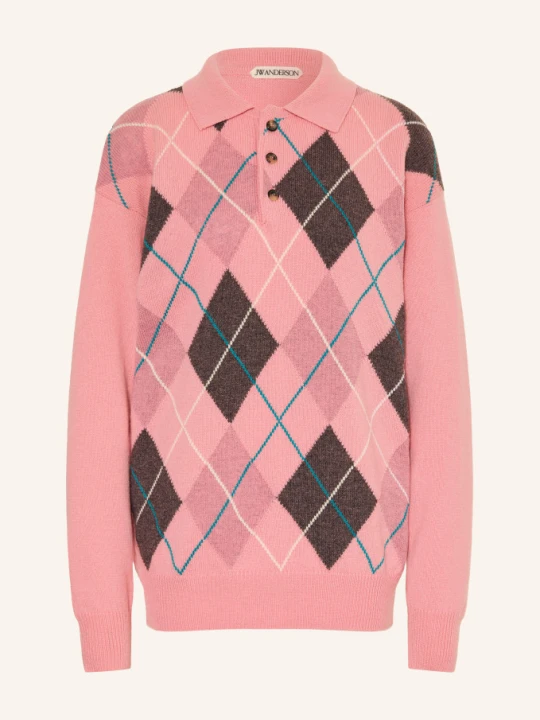 Zdjęcie produktu Jw Anderson Dzianinowa Koszulka Polo pink