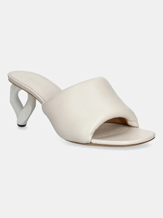Zdjęcie produktu JW Anderson klapki skórzane Chain Heel Open Mule