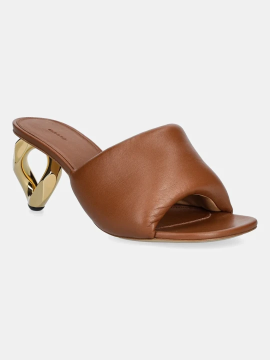 Zdjęcie produktu JW Anderson klapki skórzane Chain Heel Open Mule