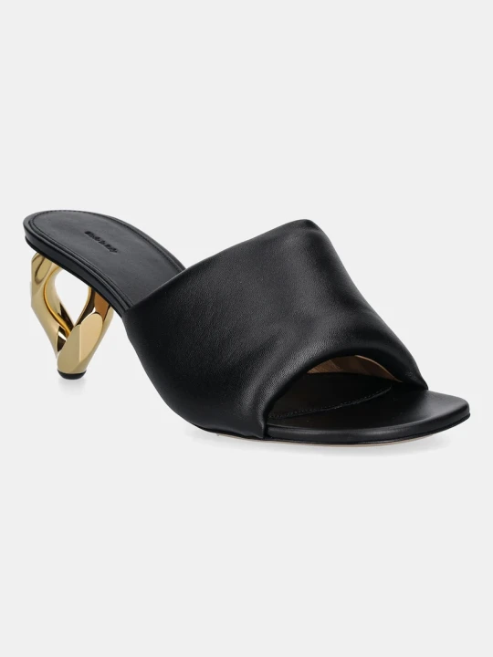 Zdjęcie produktu JW Anderson klapki skórzane Chain Heel Open Mule