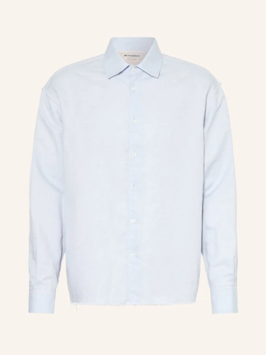 Zdjęcie produktu Jw Anderson Koszula Raw Edge Comfort Fit Z Lnu blau JASNONIEBIESKI
