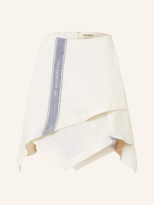 Zdjęcie produktu Jw Anderson Spódnica Lniana O Kroju Kopertowym weiss