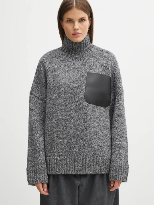 Zdjęcie produktu JW Anderson sweter z dodatkiem wełny Leather Patch Pocket