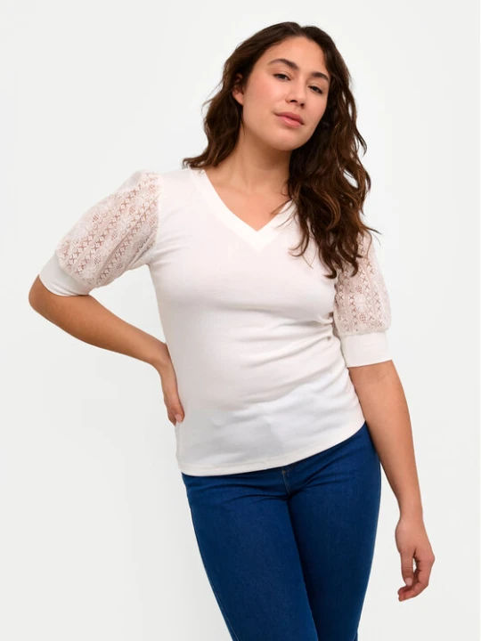 Zdjęcie produktu Kaffe Bluzka Melana 10508459 Biały Slim Fit