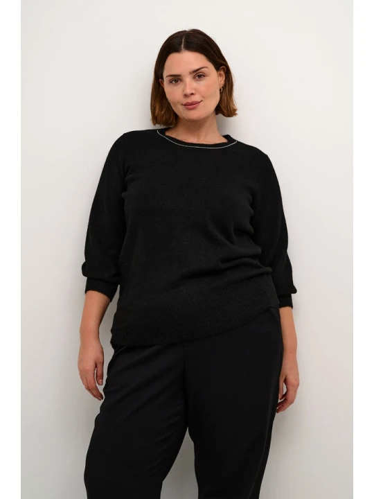 Zdjęcie produktu KAFFE curve Sweter w kolorze czarnym rozmiar: XL
