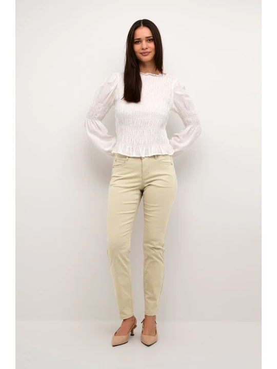 Zdjęcie produktu Kaffe Dżinsy - Slim fit - w kolorze beżowym rozmiar: W30/L32