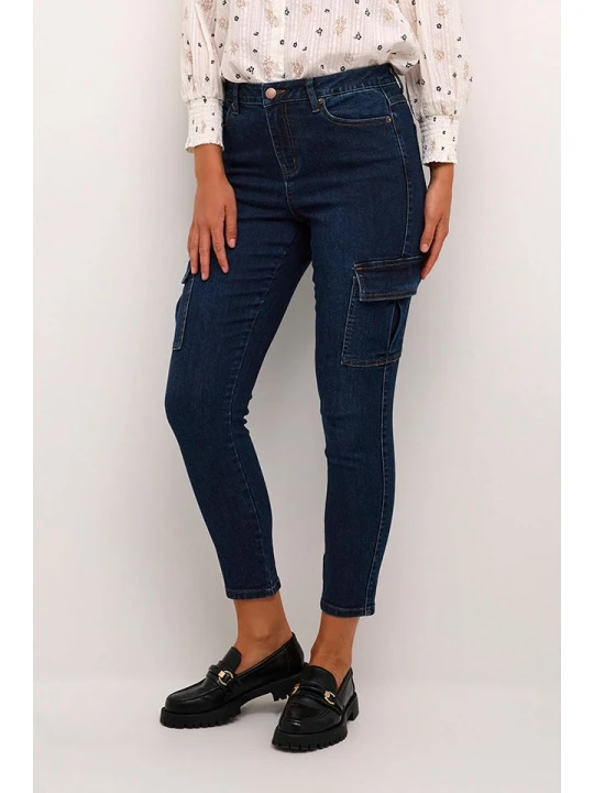 Zdjęcie produktu Kaffe Dżinsy - Slim fit - w kolorze granatowym rozmiar: 34