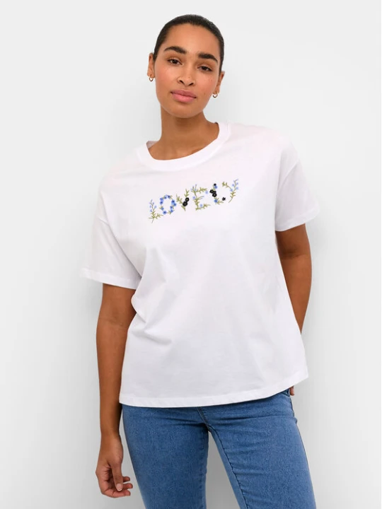 Zdjęcie produktu Kaffe T-Shirt Firia 10508406 Biały Regular Fit