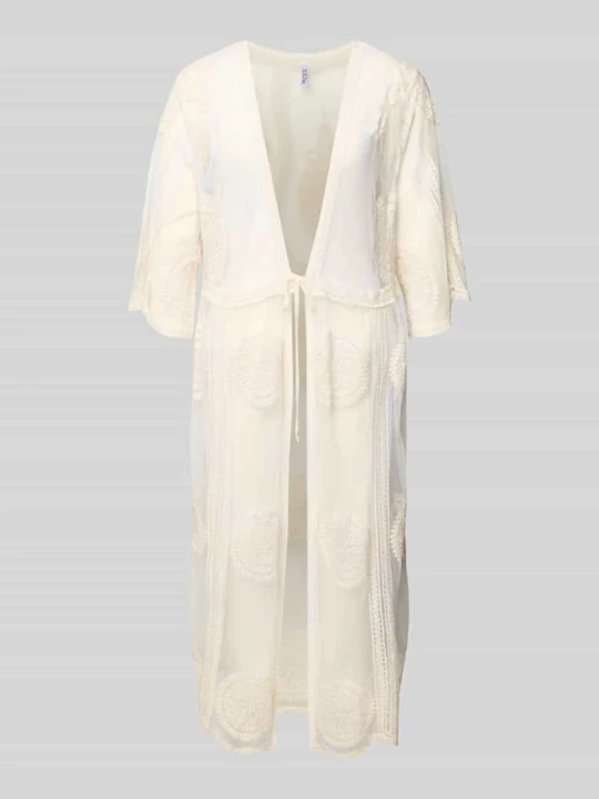 Zdjęcie produktu kaftan o kroju regular fit z mieszanki bawełny model 'AIDA' Pieces Beżowy