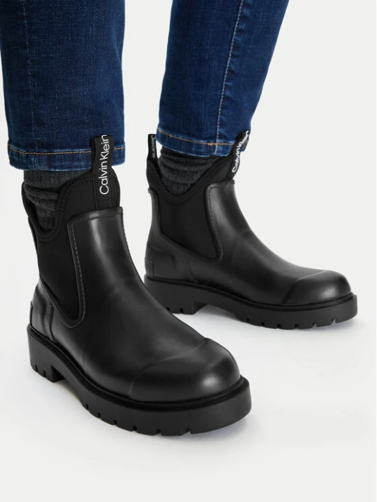 Zdjęcie produktu Kalosze Calvin Klein Jeans Mid Rainboot Chelsea YW0YW01034 Czarny