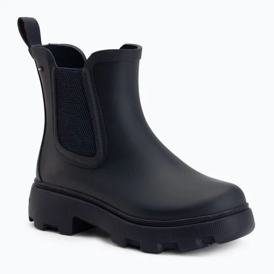 Zdjęcie produktu Kalosze damskie Tommy Hilfiger Rubber Flag Cleated space blue Granatowy