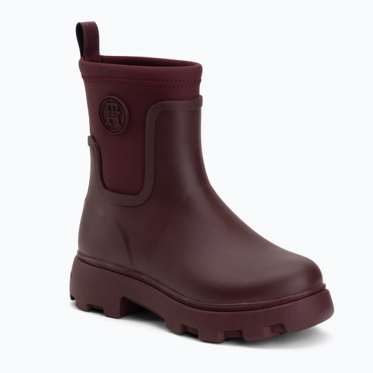 Zdjęcie produktu Kalosze damskie Tommy Hilfiger Stamp Warm Ankle oxblood Bordowy