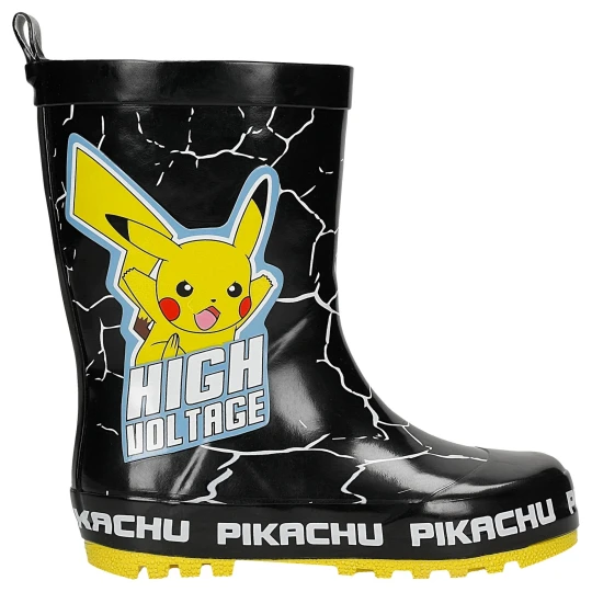 Zdjęcie produktu Czarne kalosze dziecięce pikachu Bartek 86702-11