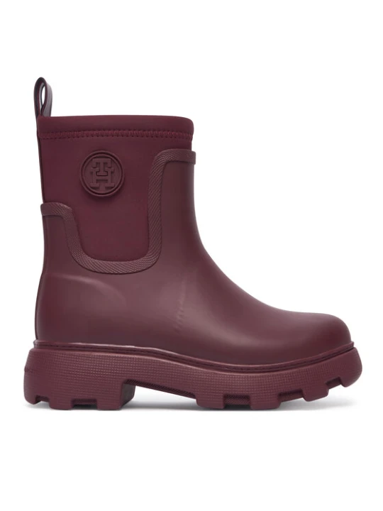 Zdjęcie produktu Kalosze Tommy Hilfiger Th Stamp Warm Ankle Rain Boot FW0FW09544 Bordowy